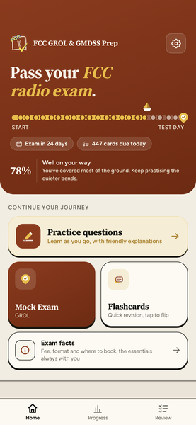 FCC GROL & GMDSS Radio License Exams 2026 app screenshot 1 of 8