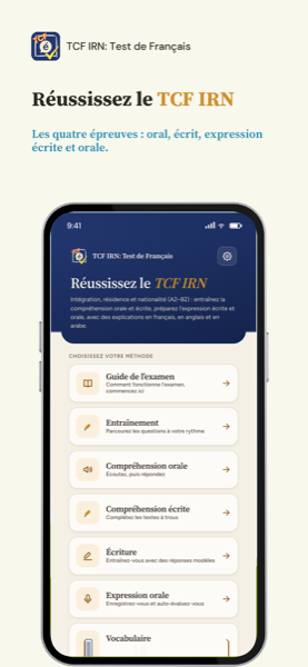 TCF IRN: French Test Prep app screenshot 1 of 8