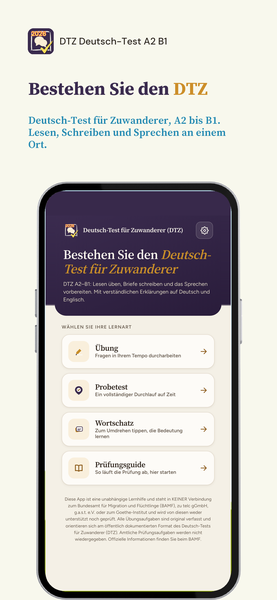 DTZ Deutsch-Test A2 B1 app screenshot 1 of 8