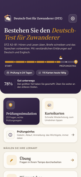 DTZ Deutsch-Test A2 B1 app screenshot 1 of 8