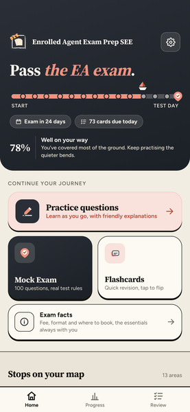 Enrolled Agent Exam (SEE) Practice Tests 2026 app screenshot 1 of 8