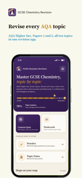 AQA GCSE Chemistry Revision (Higher) app screenshot 1 of 8