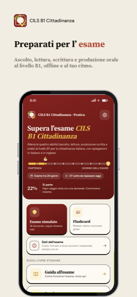 CILS B1 Cittadinanza app screenshot 1 of 8
