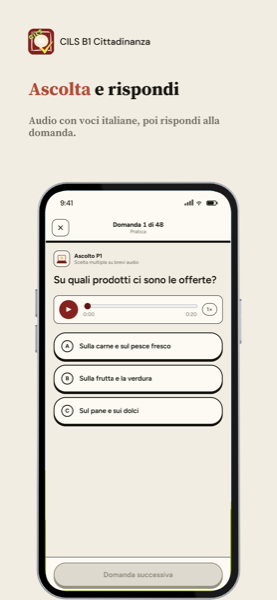 CILS B1 Cittadinanza app screenshot 2 of 8