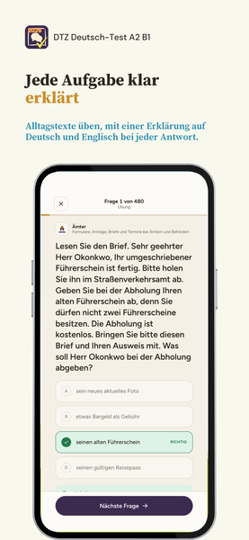 DTZ Deutsch-Test A2 B1 app screenshot 2 of 8