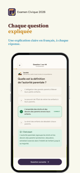 Examen Civique RML app screenshot 2 of 7