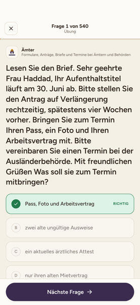 DTZ Deutsch-Test A2 B1 app screenshot 3 of 8