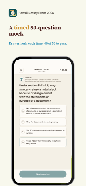 Notary Exam Prep: Hawaii 2026 app screenshot 3 of 7