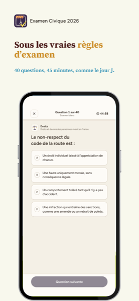 Examen Civique RML app screenshot 3 of 7