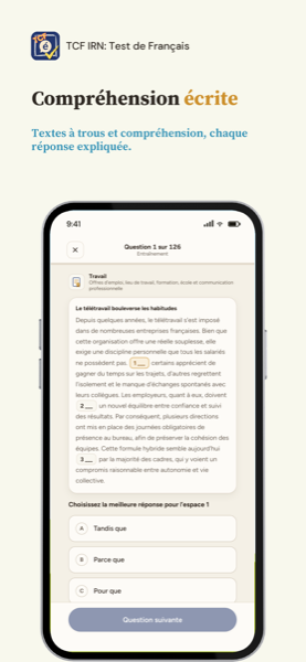 TCF IRN: French Test Prep app screenshot 3 of 8