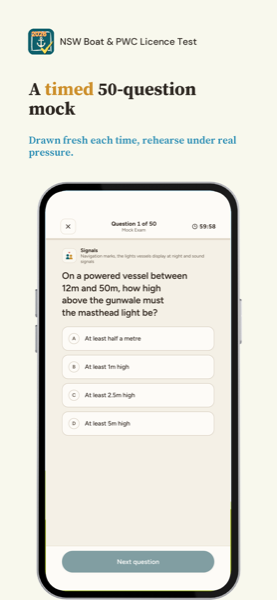 Boat and PWC Licence Knowledge Test: NSW 2026 app screenshot 3 of 7