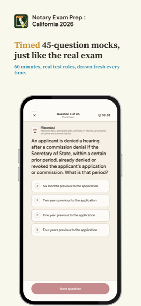 Notary Exam Prep: California 2026 app screenshot 3 of 7