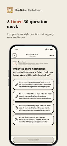 Ohio Notary Public Exam app screenshot 3 of 8