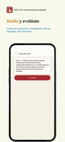 DELE A2: Examen Nacionalidad app screenshot 5 of 8