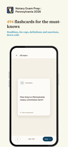 Notary Exam Prep: Pennsylvania 2026 app screenshot 5 of 7