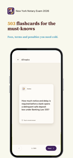 Notary Exam Prep: New York 2026 app screenshot 5 of 7