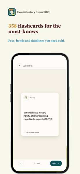 Notary Exam Prep: Hawaii 2026 app screenshot 5 of 7