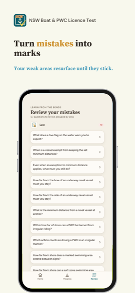 Boat and PWC Licence Knowledge Test: NSW 2026 app screenshot 6 of 7