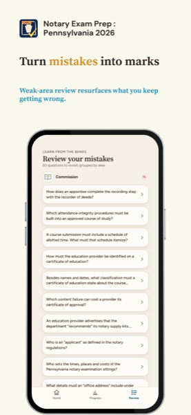 Notary Exam Prep: Pennsylvania 2026 app screenshot 6 of 7