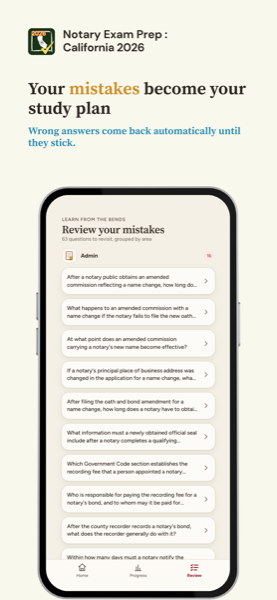 Notary Exam Prep: California 2026 app screenshot 6 of 7