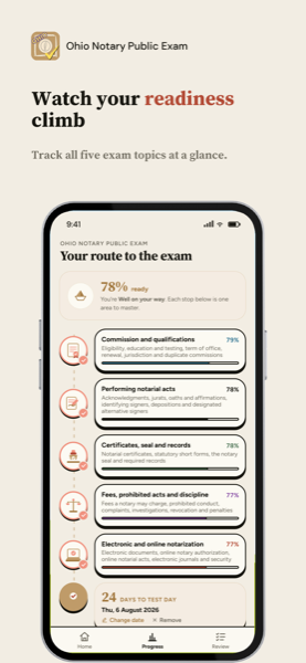 Ohio Notary Public Exam app screenshot 7 of 8