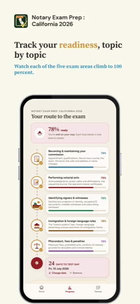 Notary Exam Prep: California 2026 app screenshot 7 of 7