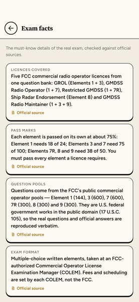 FCC GROL & GMDSS Radio License Exams 2026 app screenshot 8 of 8