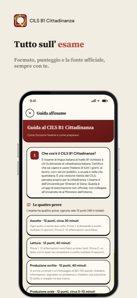 CILS B1 Cittadinanza app screenshot 8 of 8